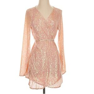 Free People Disco Daydream Sequin Kimono Dress Small | Boho Glam